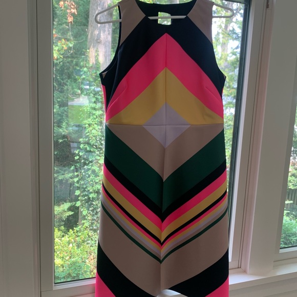 J Crew Pop-Stripe sleeveless dress.  Size 6 reg - Picture 4 of 6